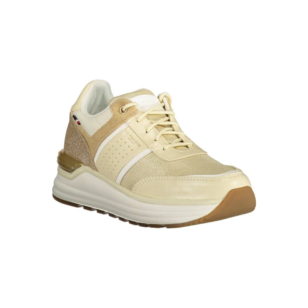 Beige polyester-sneaker