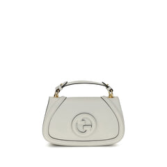 Gucci White Calf Leather Bos Taurus Handbag