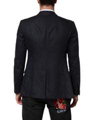 Dolce & Gabbana Dark Blue Single Breasted Men Suit Blazer