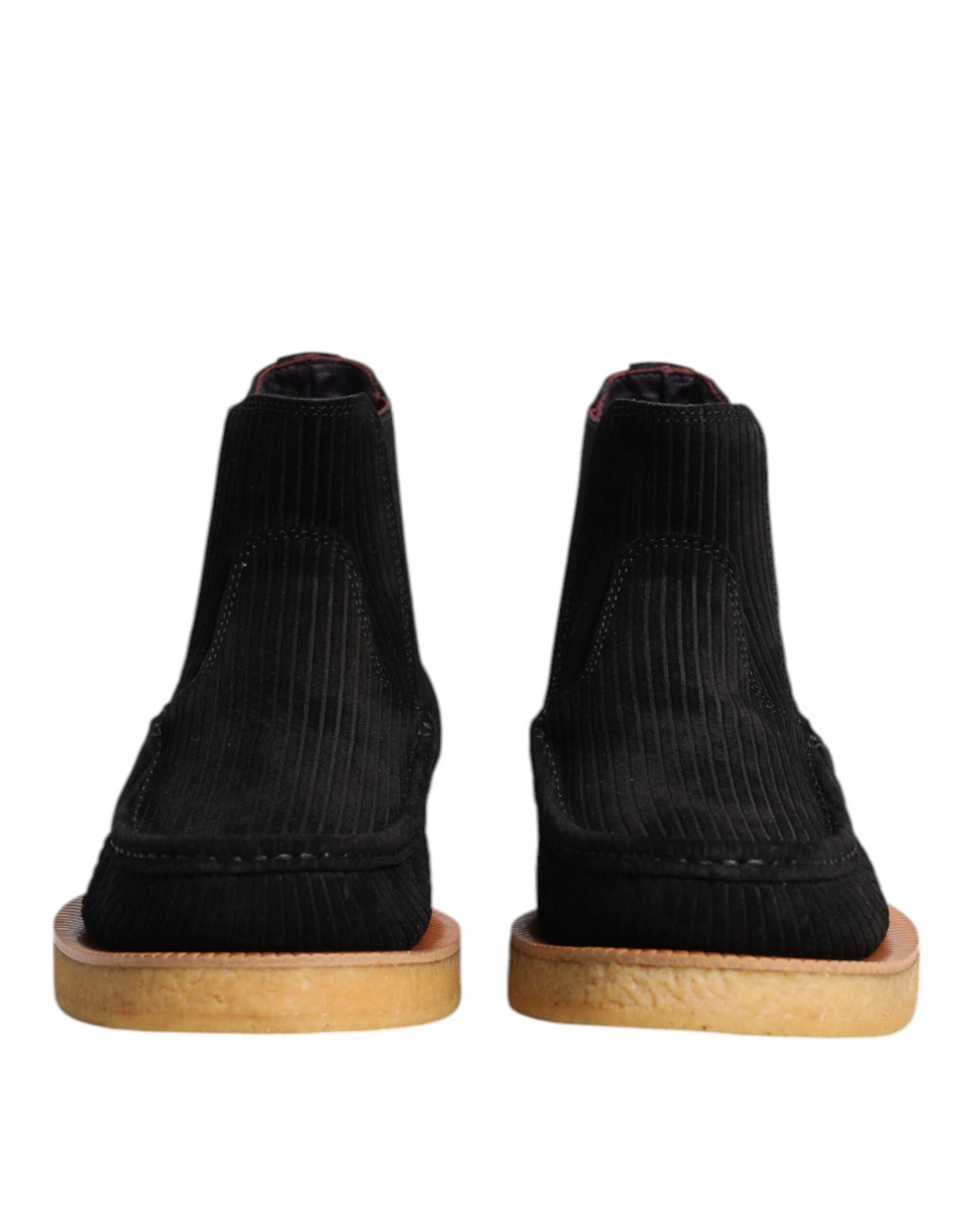 Svarta kalvmocka slip-on ankelstövlar