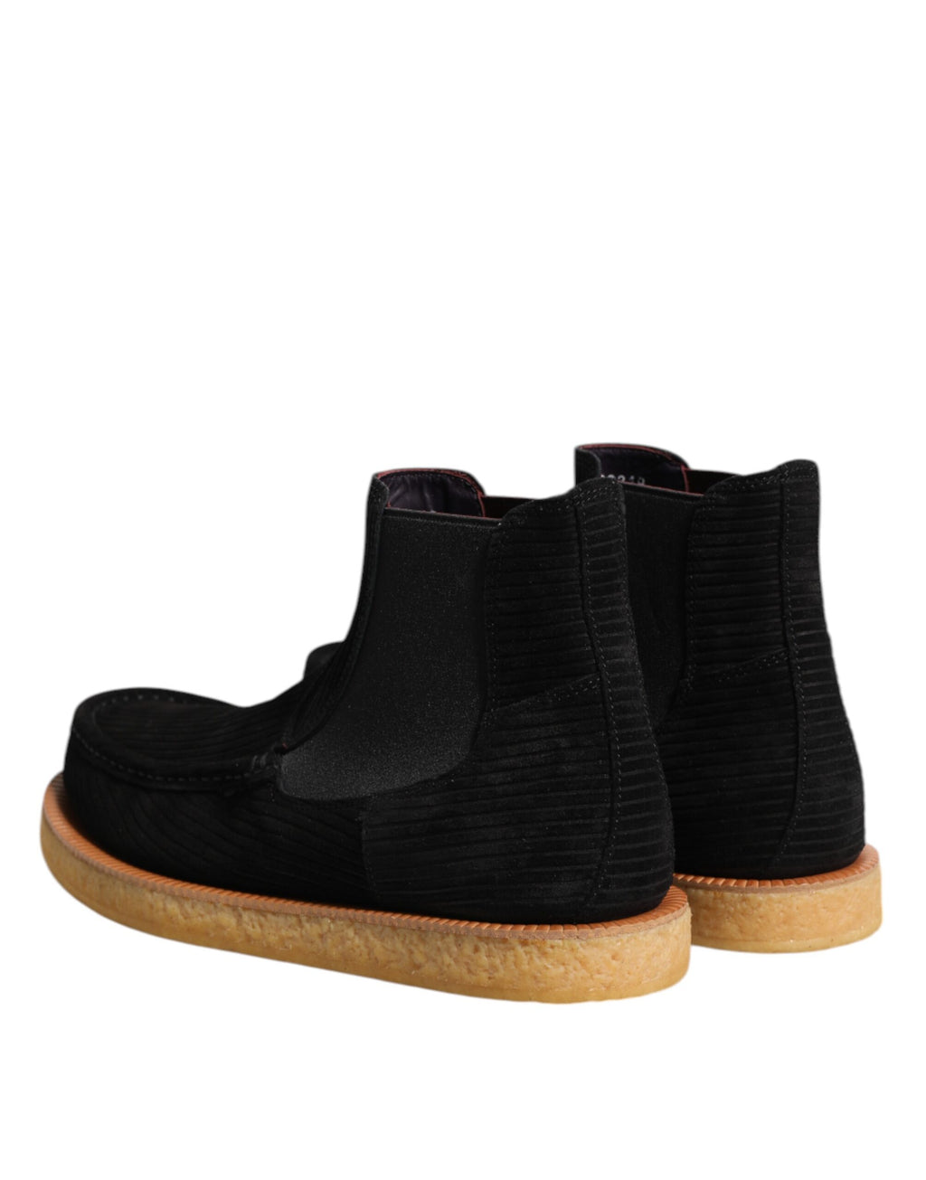 Svarta kalvmocka slip-on ankelstövlar