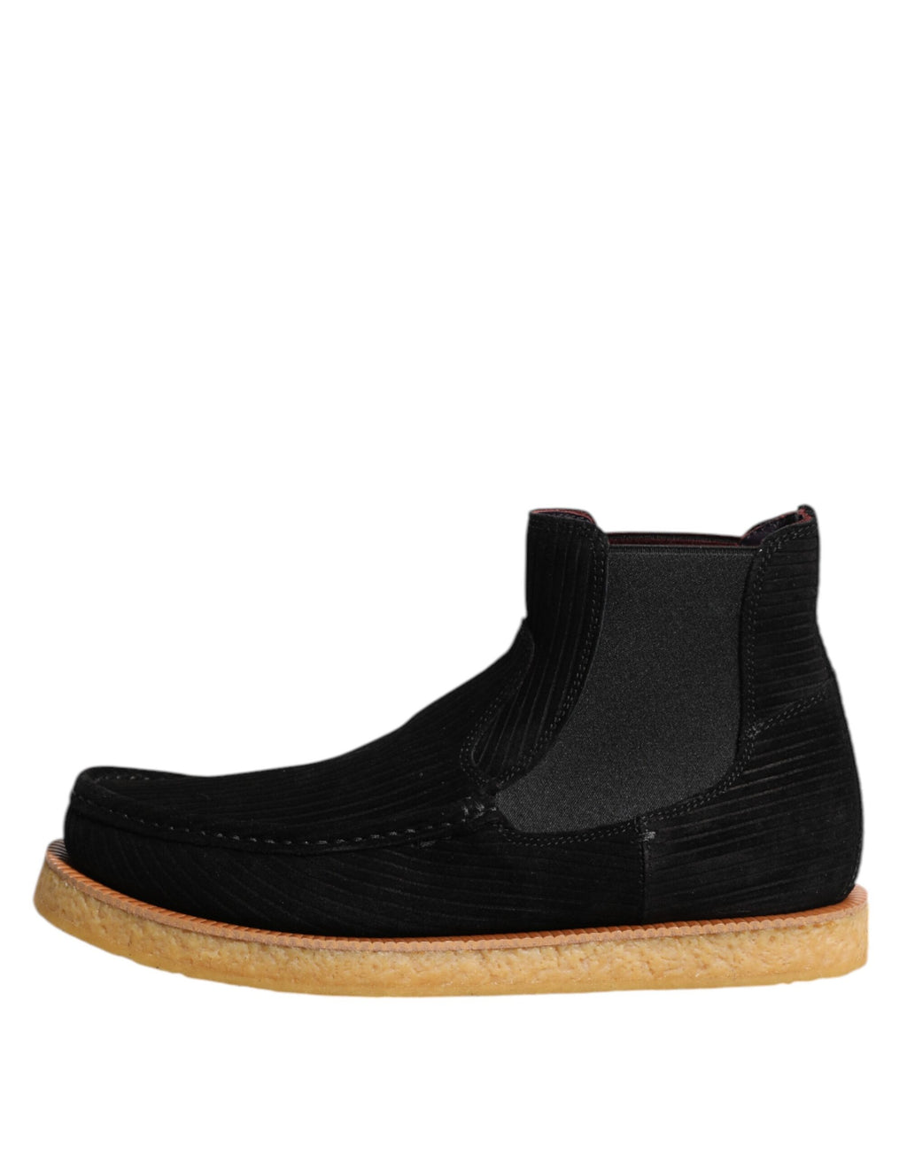 Svarta kalvmocka slip-on ankelstövlar