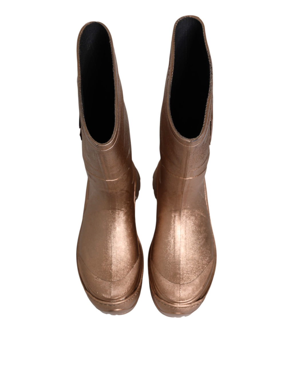 Metallic Gold Pull On Gummistövlar Skor
