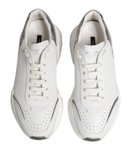 Dolce & Gabbana White Daymaster Leather Low Top Sneakers Shoes