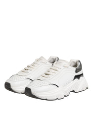 Dolce & Gabbana White Daymaster Leather Low Top Sneakers Shoes