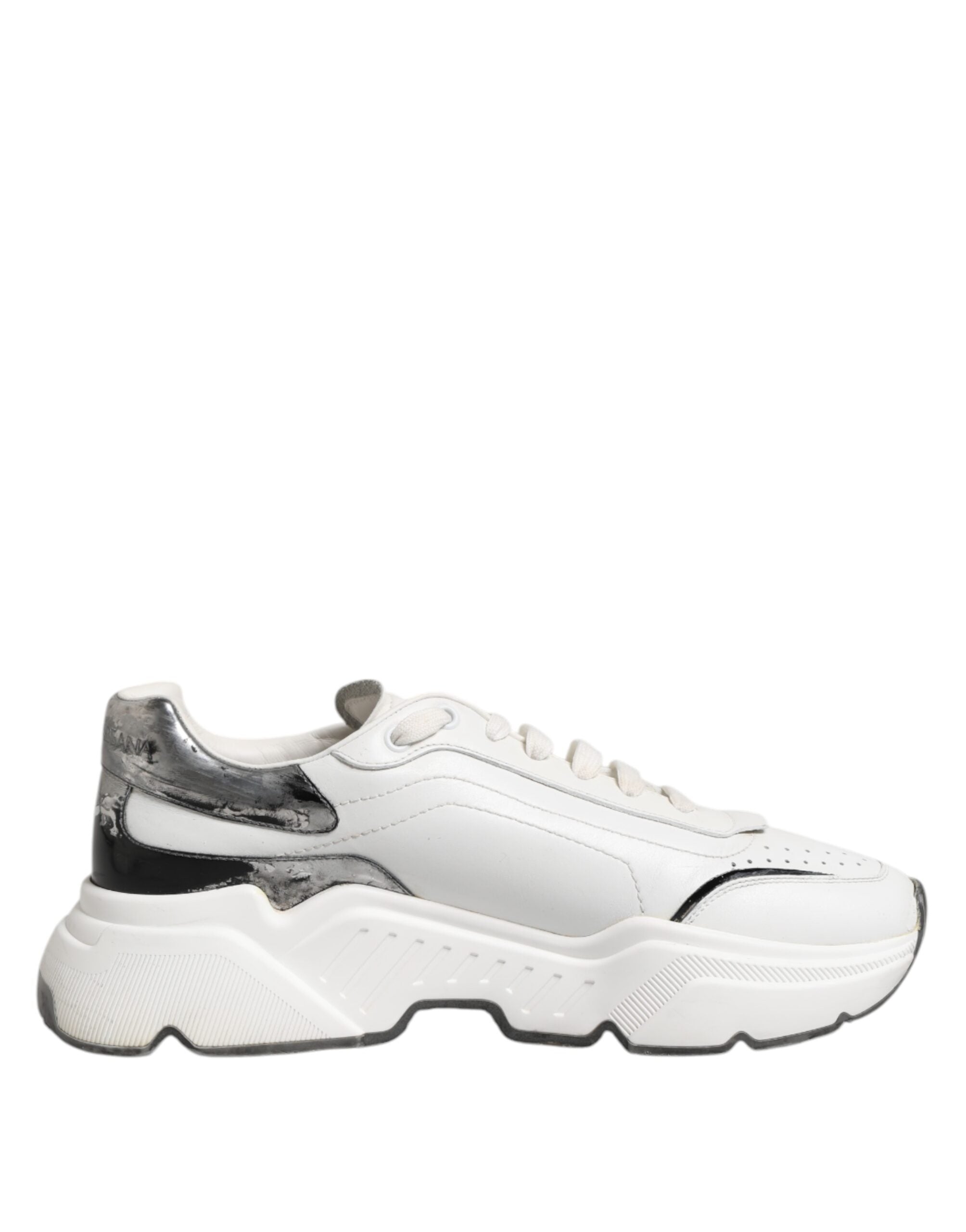 Dolce & Gabbana White Daymaster Leather Low Top Sneakers Shoes