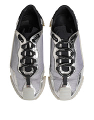 Dolce & Gabbana Black Silver NS1 Men Low Top Sneakers Shoes