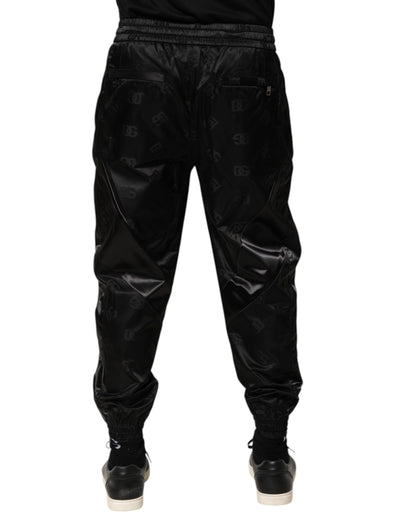 Dolce &amp; Gabbana Svarta Logotyp DG Tryck Herr Joggingbyxor