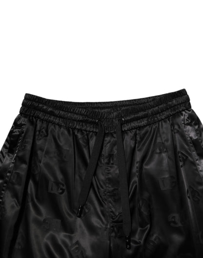 Dolce &amp; Gabbana Svarta Logotyp DG Tryck Herr Joggingbyxor