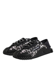 Dolce & Gabbana Black White NS1 Lace Up Low Top Sneakers Shoes