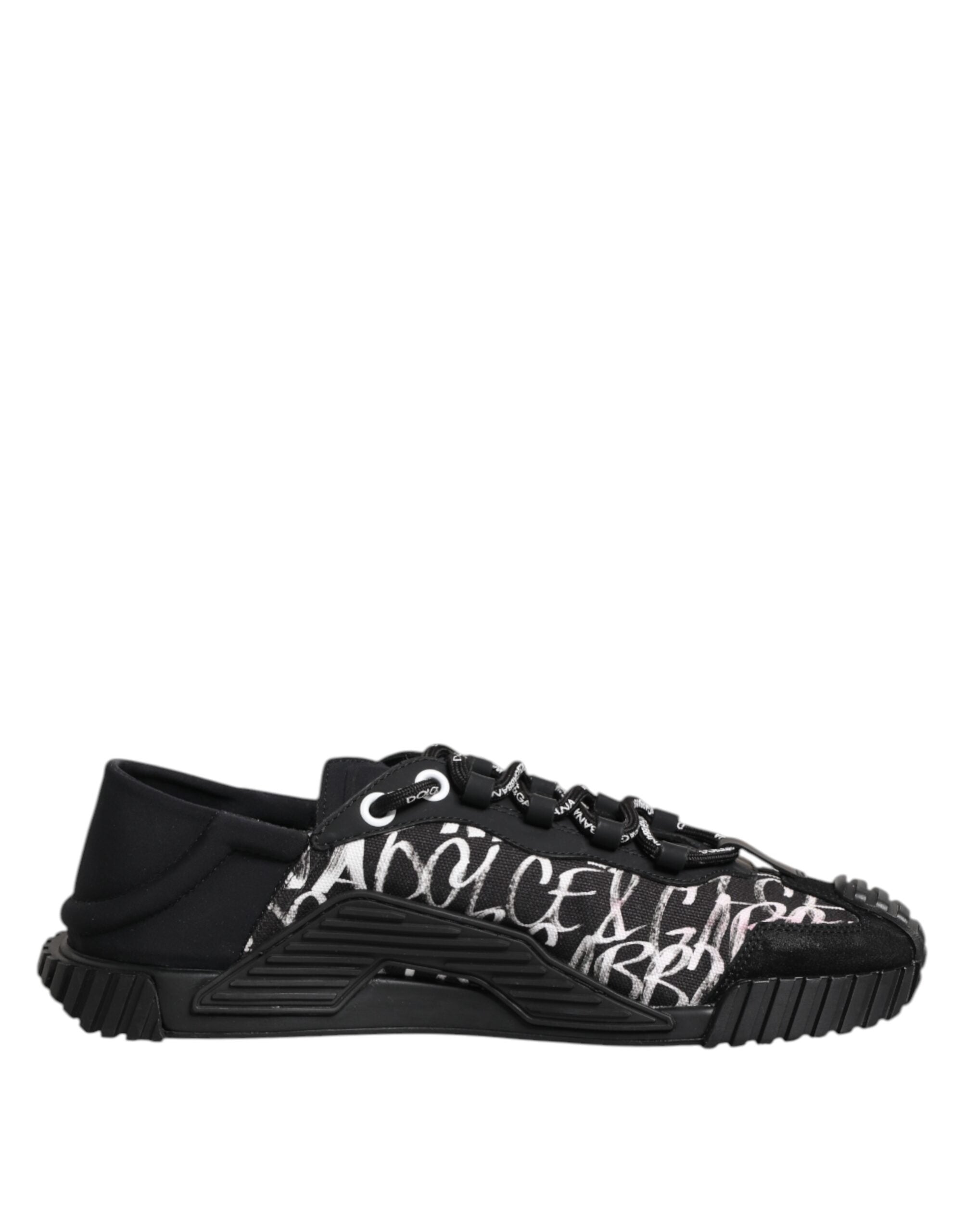 Dolce & Gabbana Black White NS1 Lace Up Low Top Sneakers Shoes