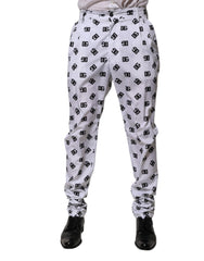 Dolce & Gabbana White Logo Cotton Skinny Denim Trouser Pants