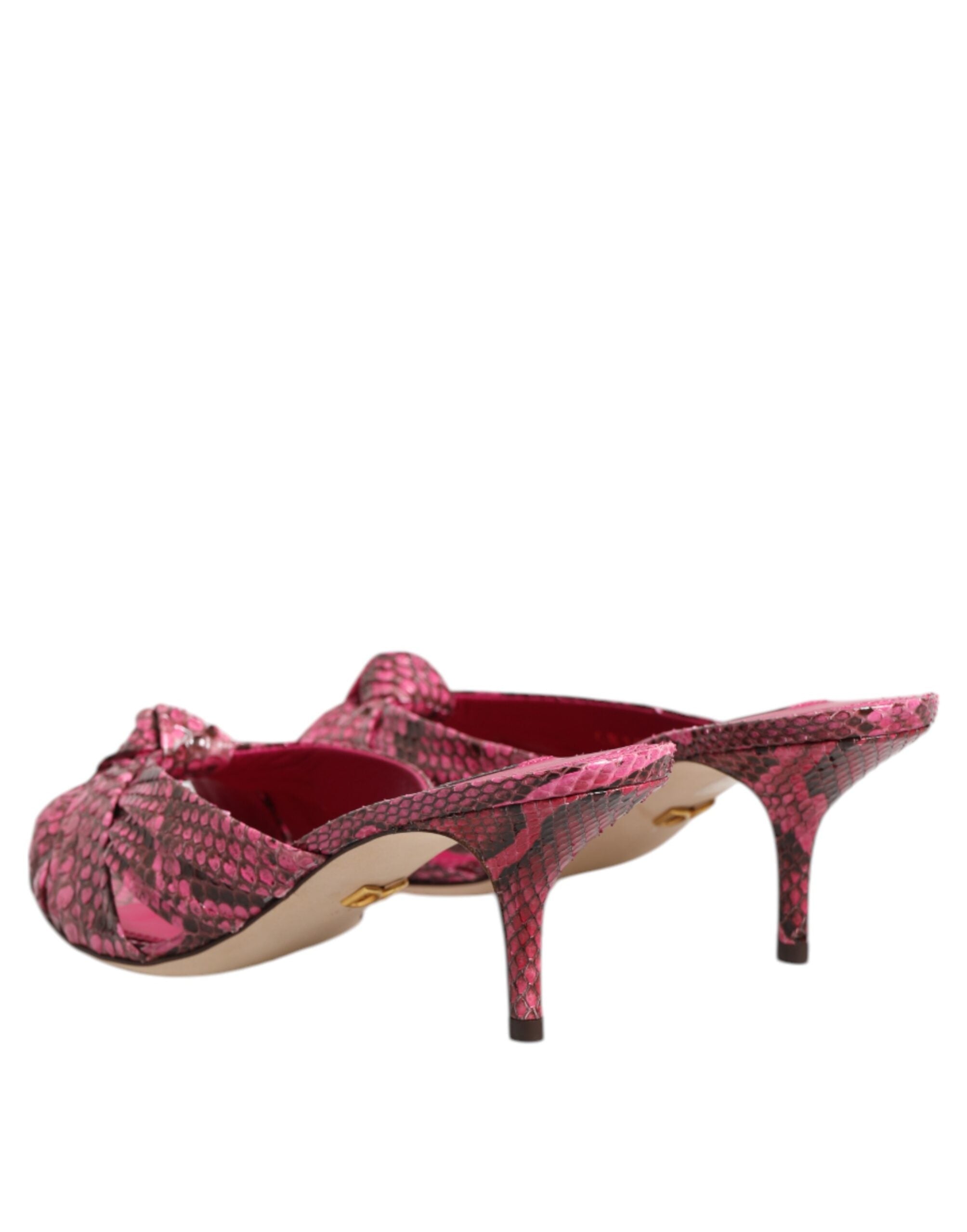 Rosa Läderklackar Slip-ins Sandaler Skor