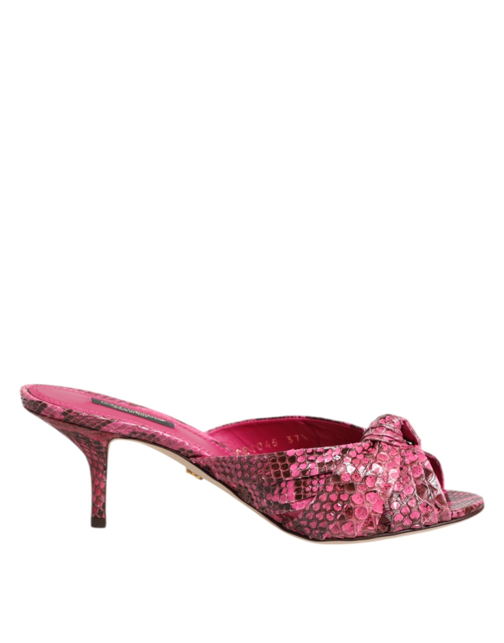 Rosa Läderklackar Slip-ins Sandaler Skor