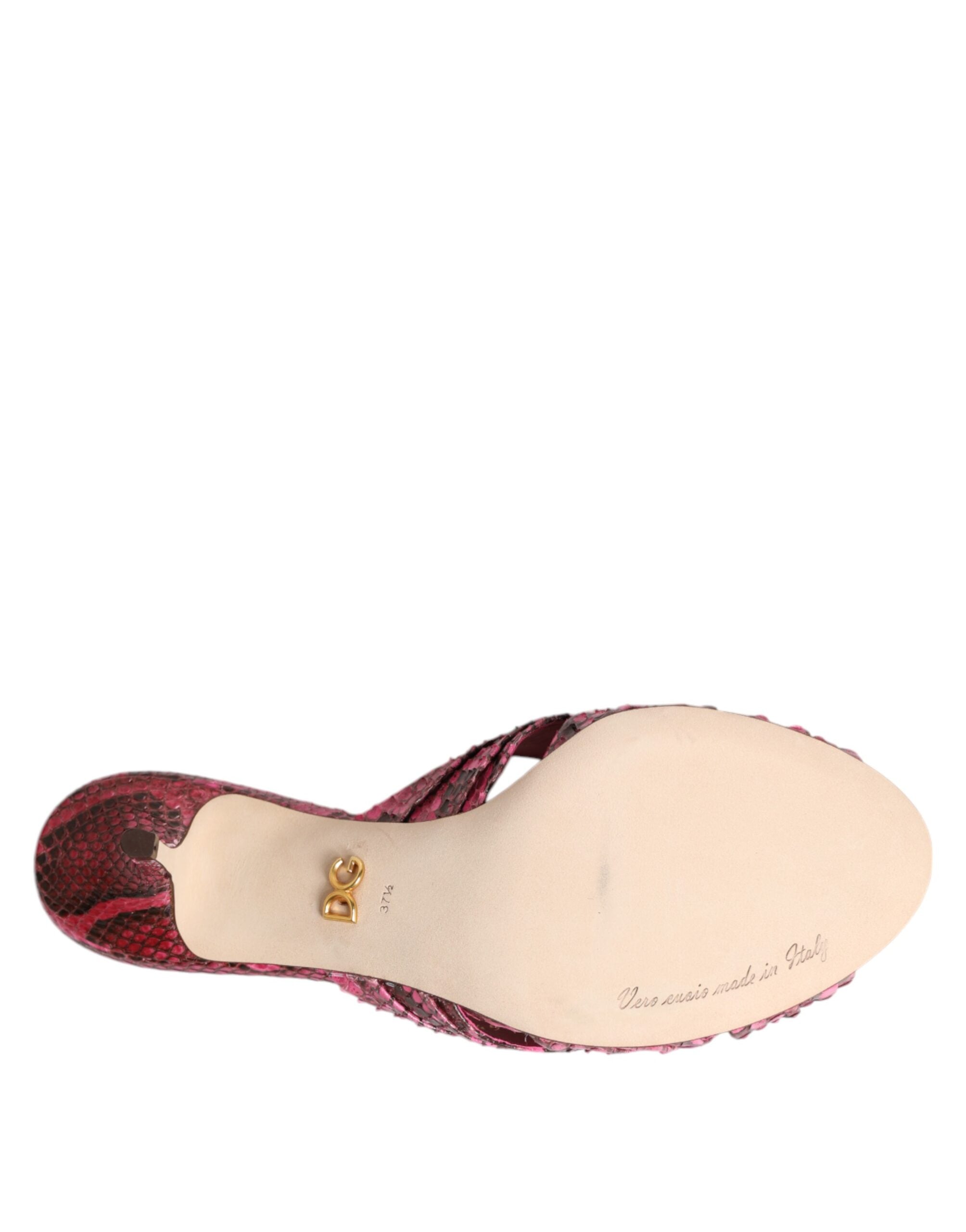 Rosa Läderklackar Slip-ins Sandaler Skor
