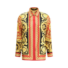 Versace Multicolor Silk Pattern Shirt