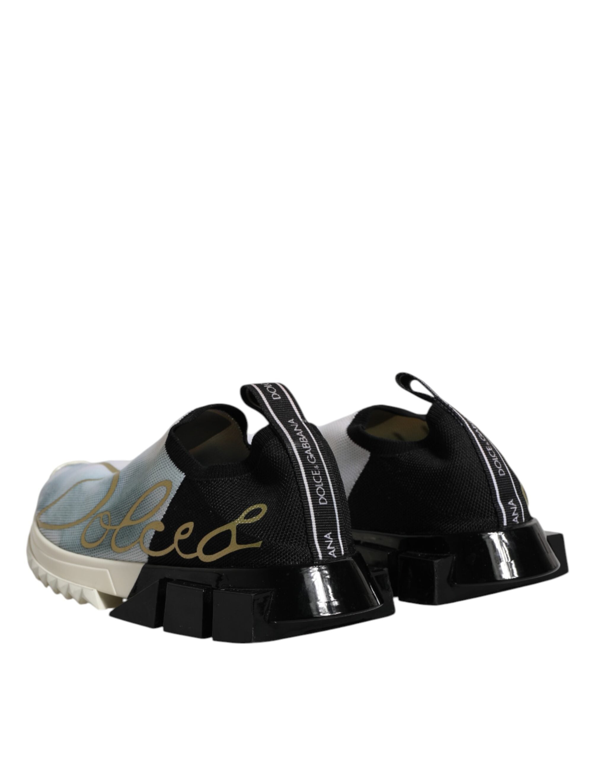 Hvite svarte lave Sorrento-sneakers
