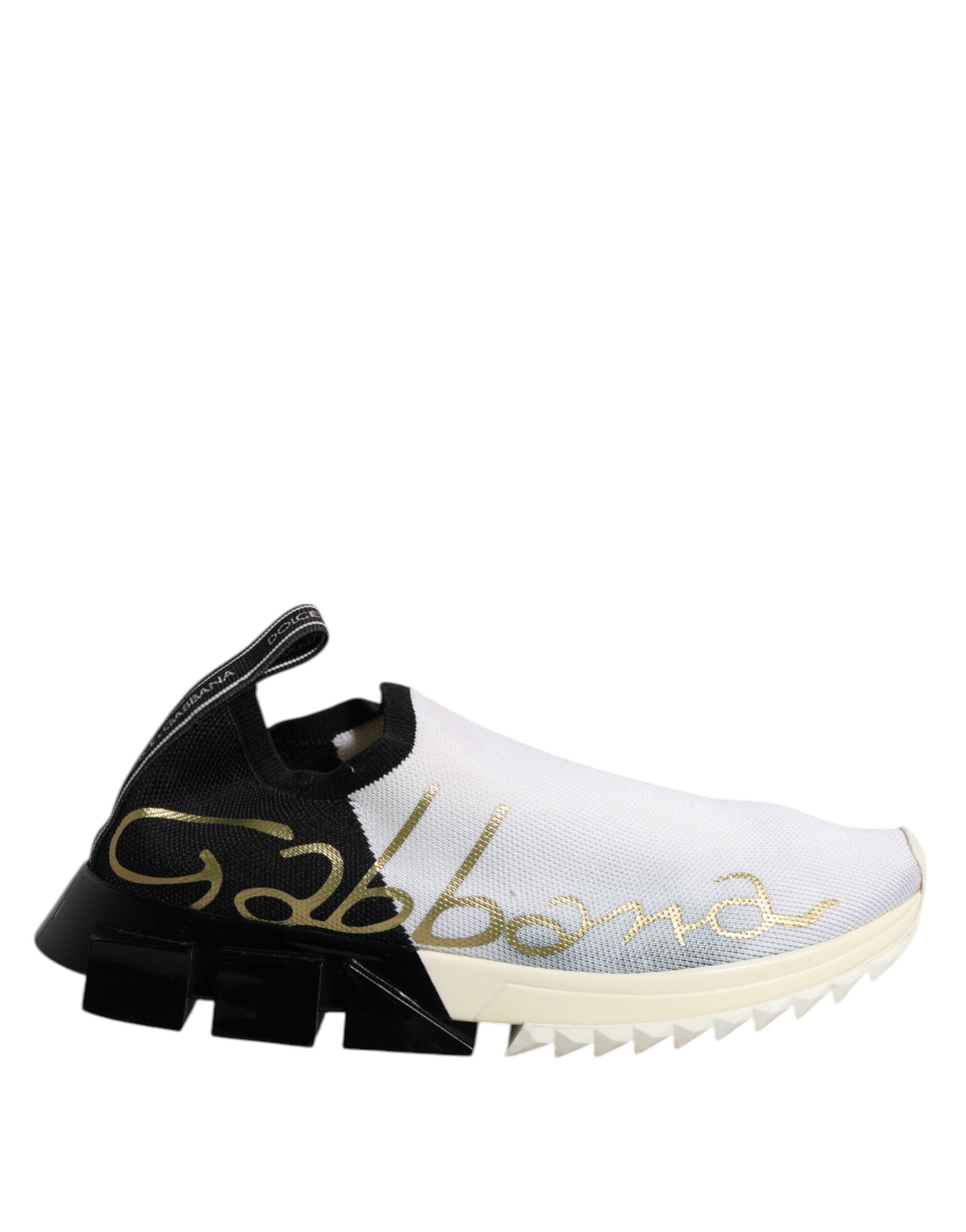 Hvite svarte lave Sorrento-sneakers