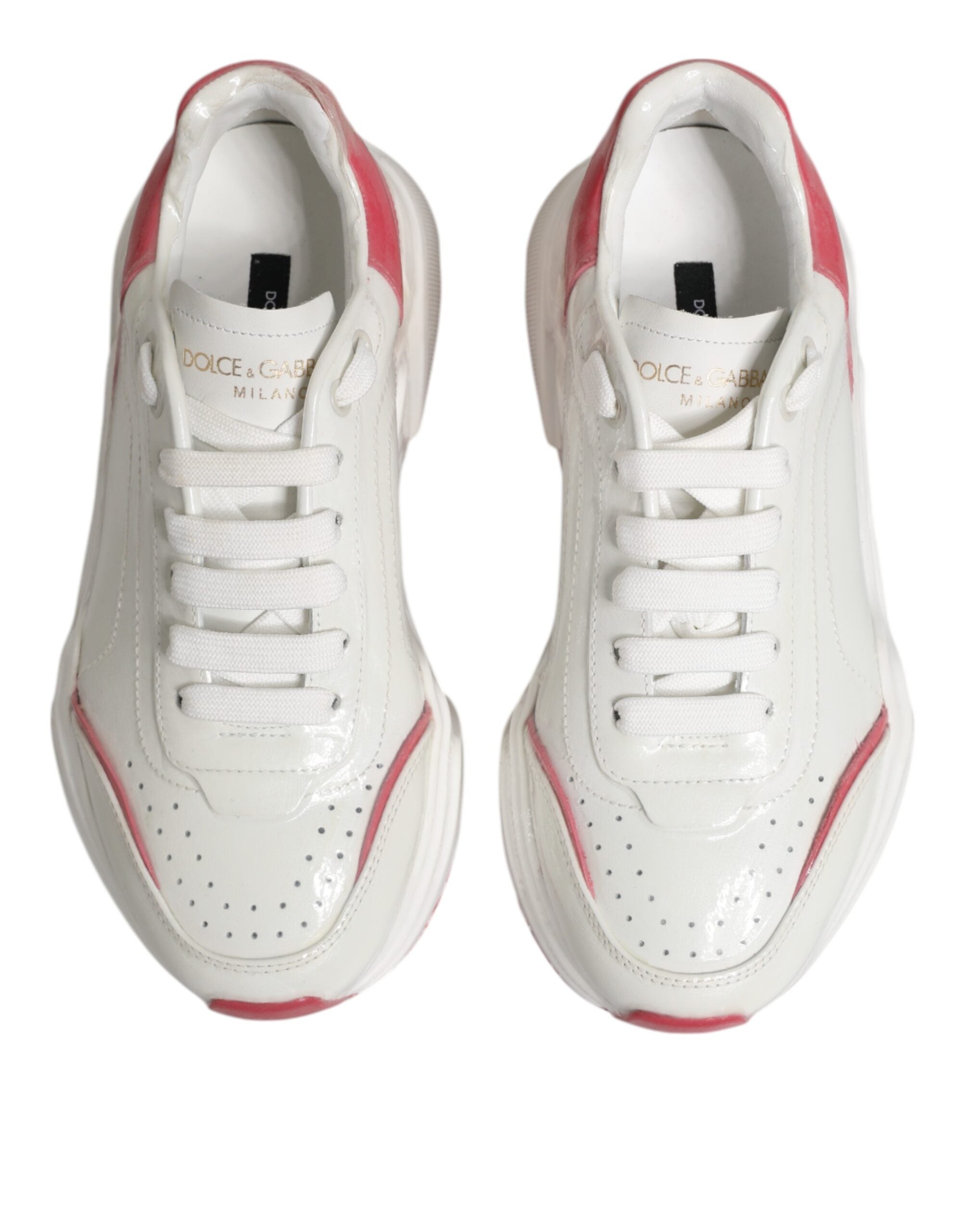 Hvite Rosa Daymaster Lave Sneakers Sko