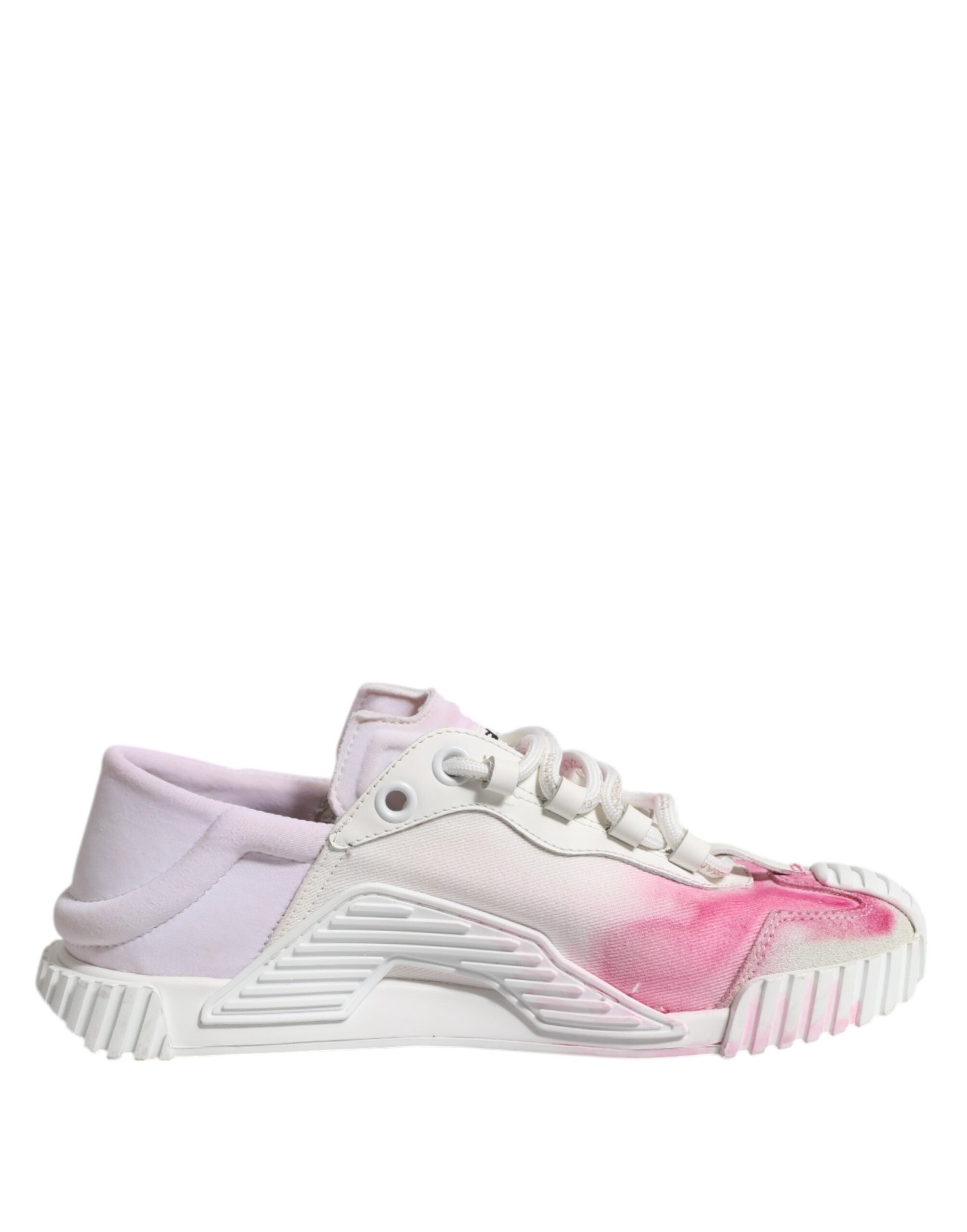Hvite NS1 Lave Sneakers med Snøring