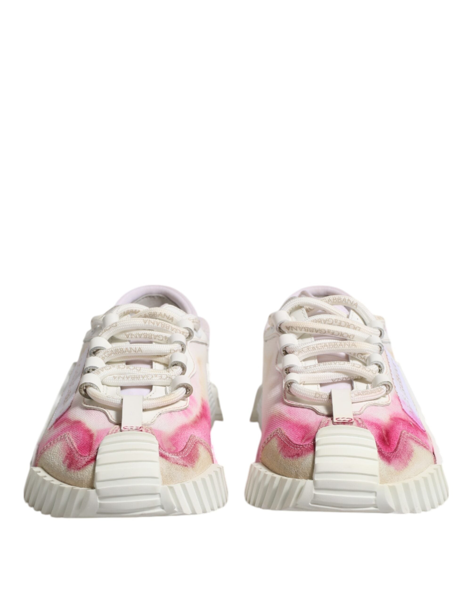 Hvite NS1 Lave Sneakers med Snøring