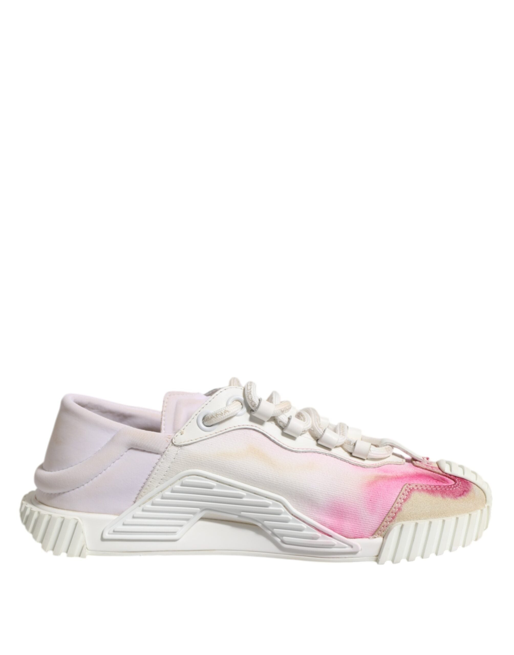 Hvite NS1 Lave Sneakers med Snøring