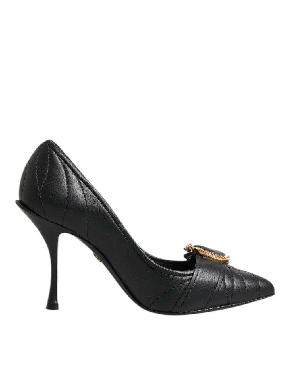 Svarta Devotion Läderklackade Pumps Skor