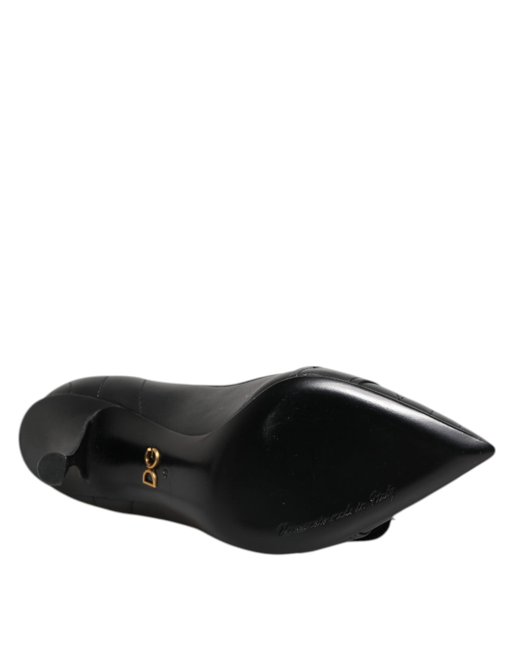 Svarta Devotion Läderklackade Pumps Skor