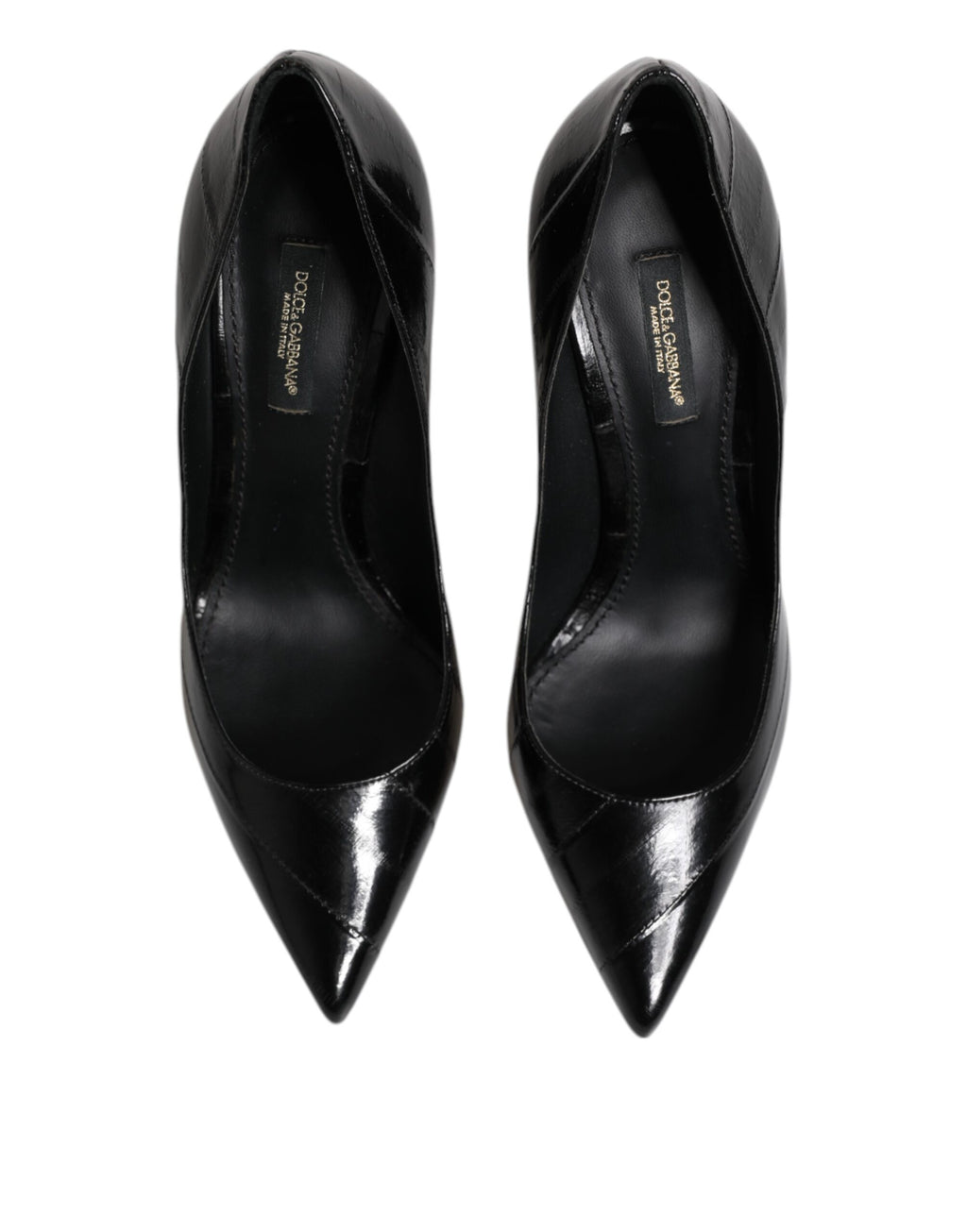 Svarta Läder Stilettklackade Pumps Skor