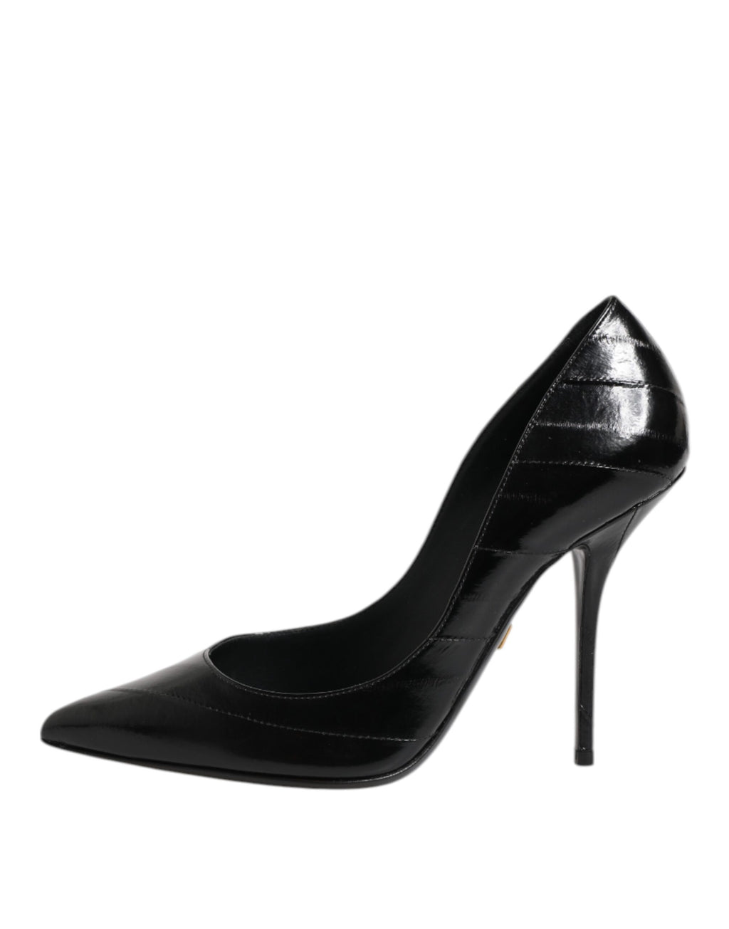 Svarta Läder Stilettklackade Pumps Skor