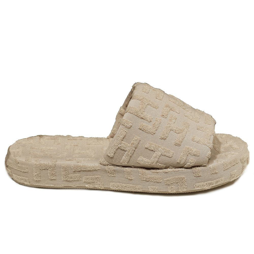 Beige bomullssandal