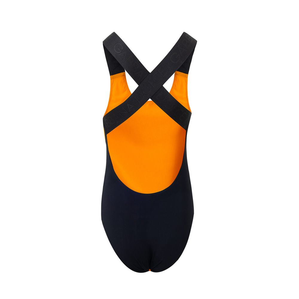 Orange baddräkt i polyester