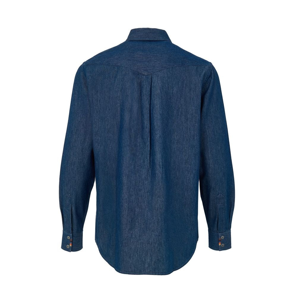 Blå bomullsdenim