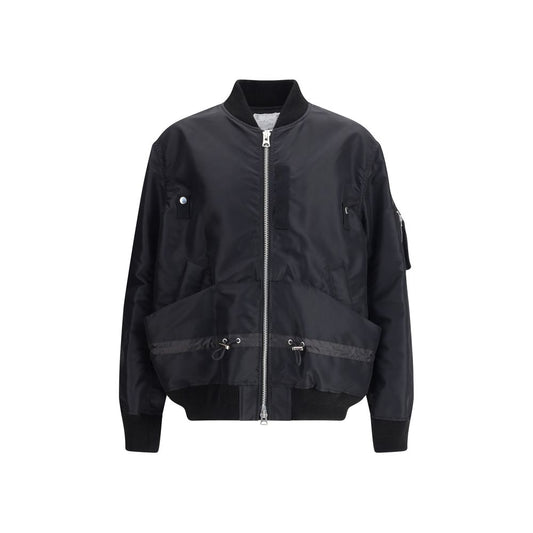Sacai Black Nylon Bomber