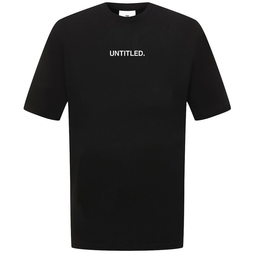 Svart bomulls-T-skjorte