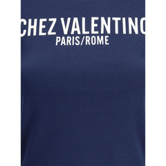 Valentino Blue Cotton T-Shirt