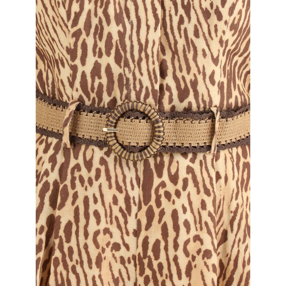 Leopardfärgad kort klänning