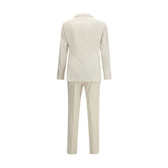 Brunello Cucinelli Cream Cotton Two-Piece Suit