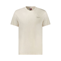 Tommy Hilfiger Beige Cotton Men T-Shirt