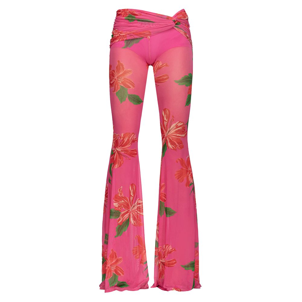 Flerfärgade polyesterjeans och byxor