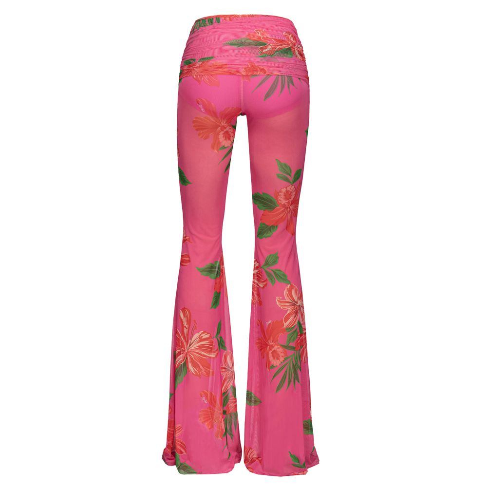 Flerfärgade polyesterjeans och byxor