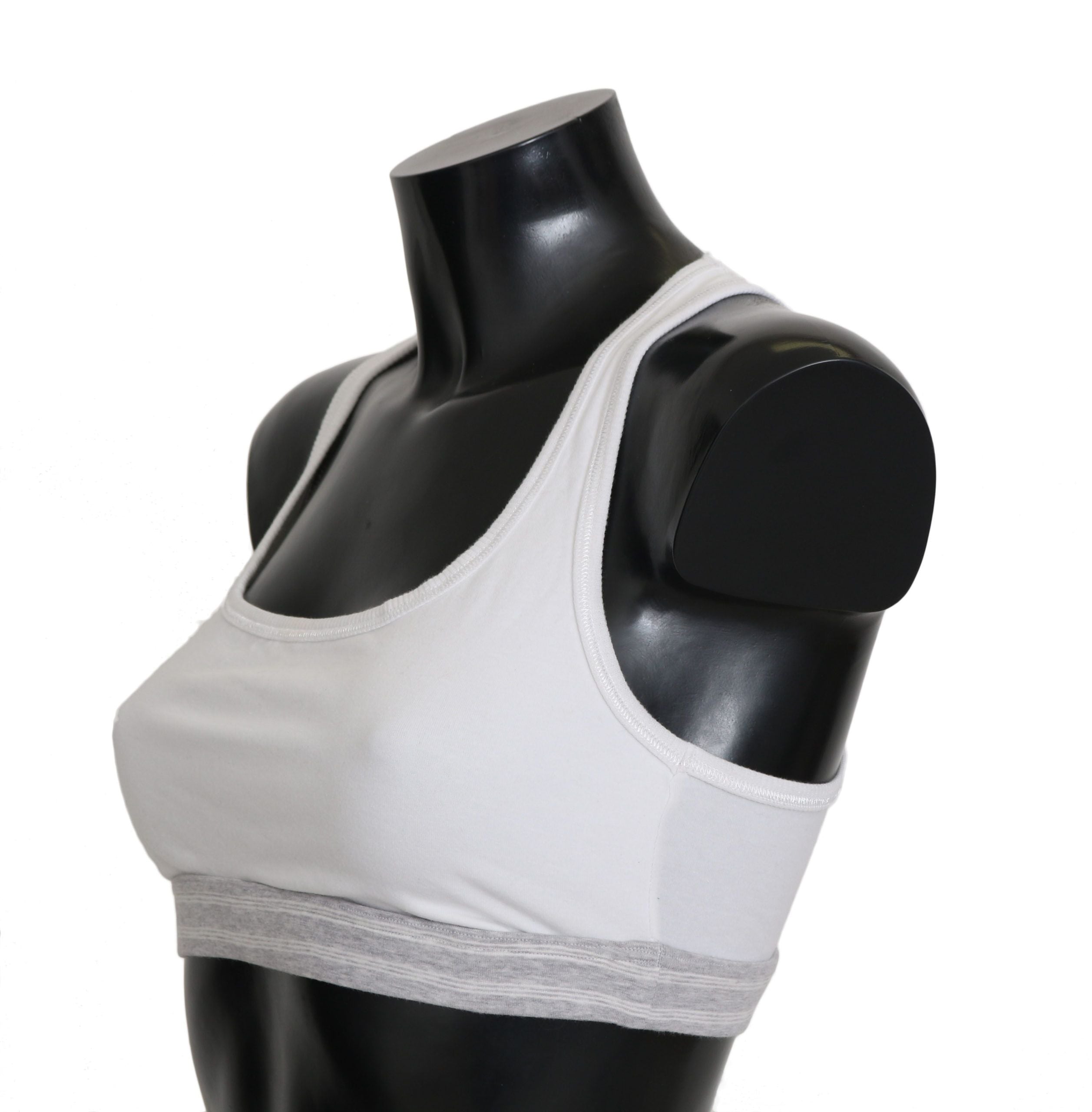 Vit bomulls sport stretch-bh underkläder