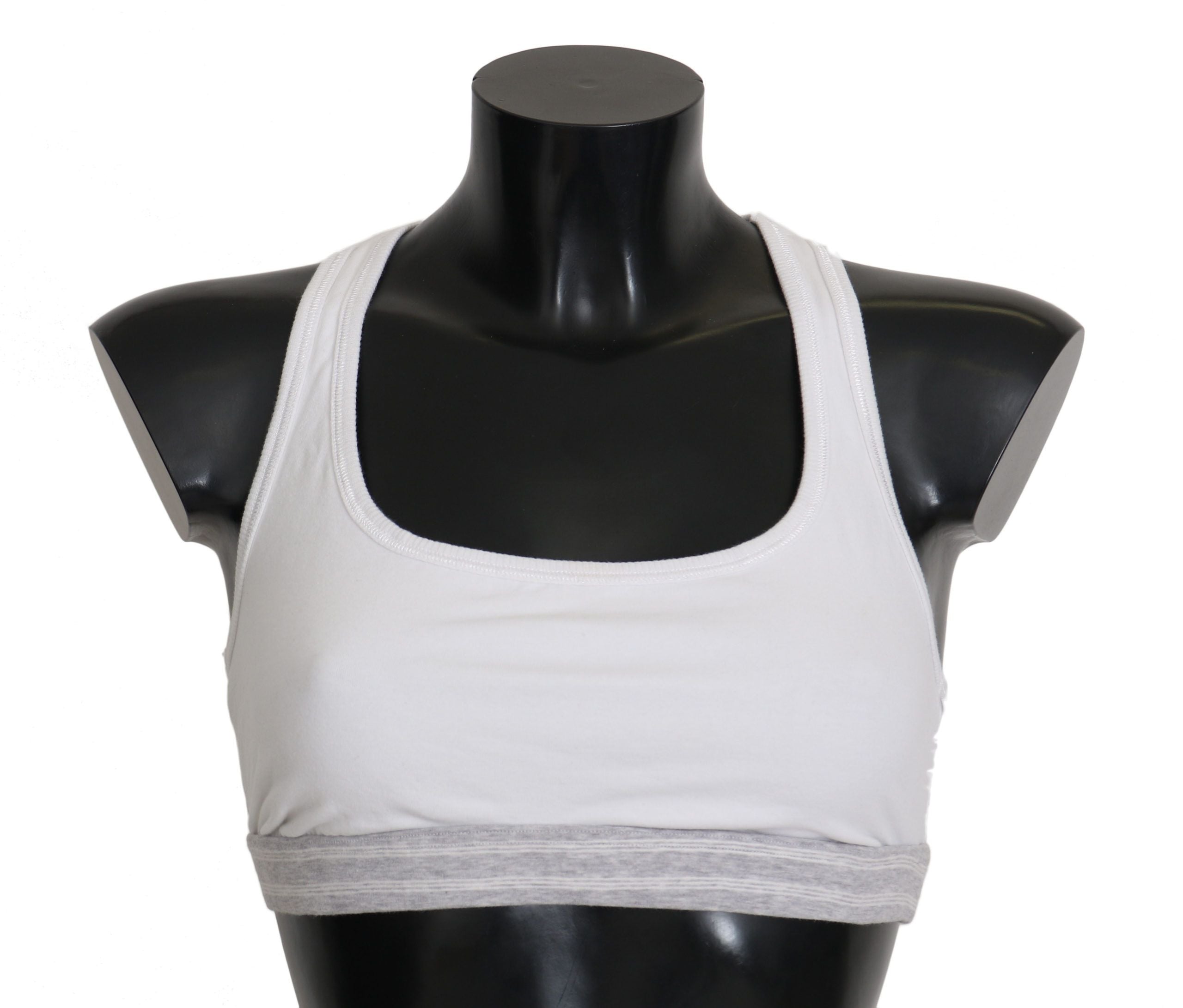 Vit bomulls sport stretch-bh underkläder