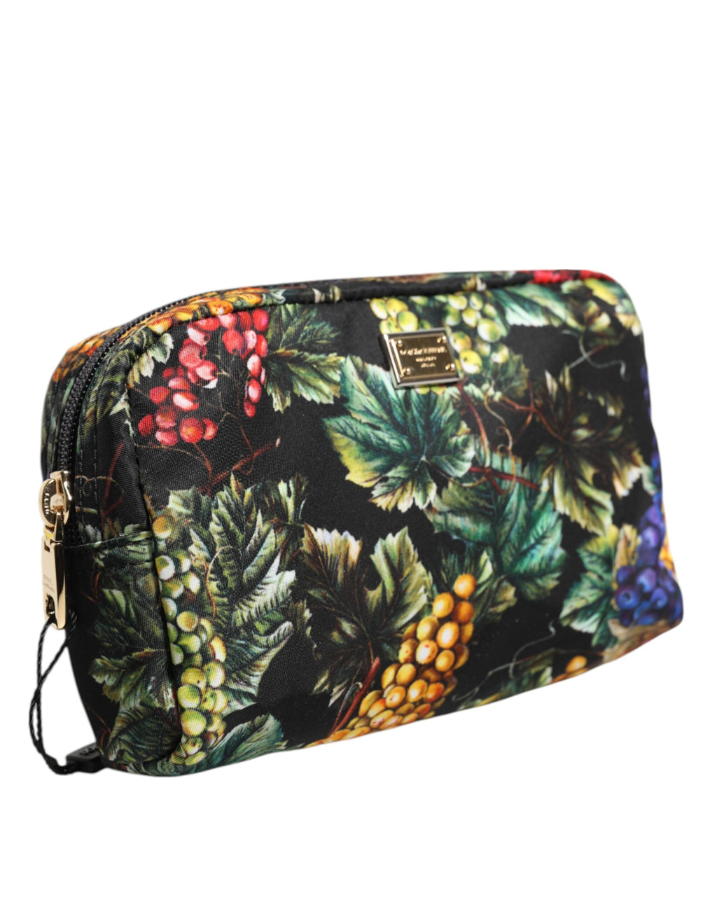 Flerfarget druetrykk clutch-veske med logoplakett
