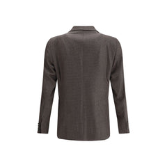 Tagliatore Brown Fleece Wool Clothing