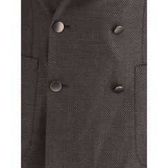 Tagliatore Brown Fleece Wool Clothing