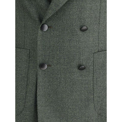Tagliatore Green Fleece Wool Blazer
