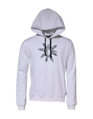 Dolce & Gabbana White Sacred Heart Hooded Sweatshirt Sweater