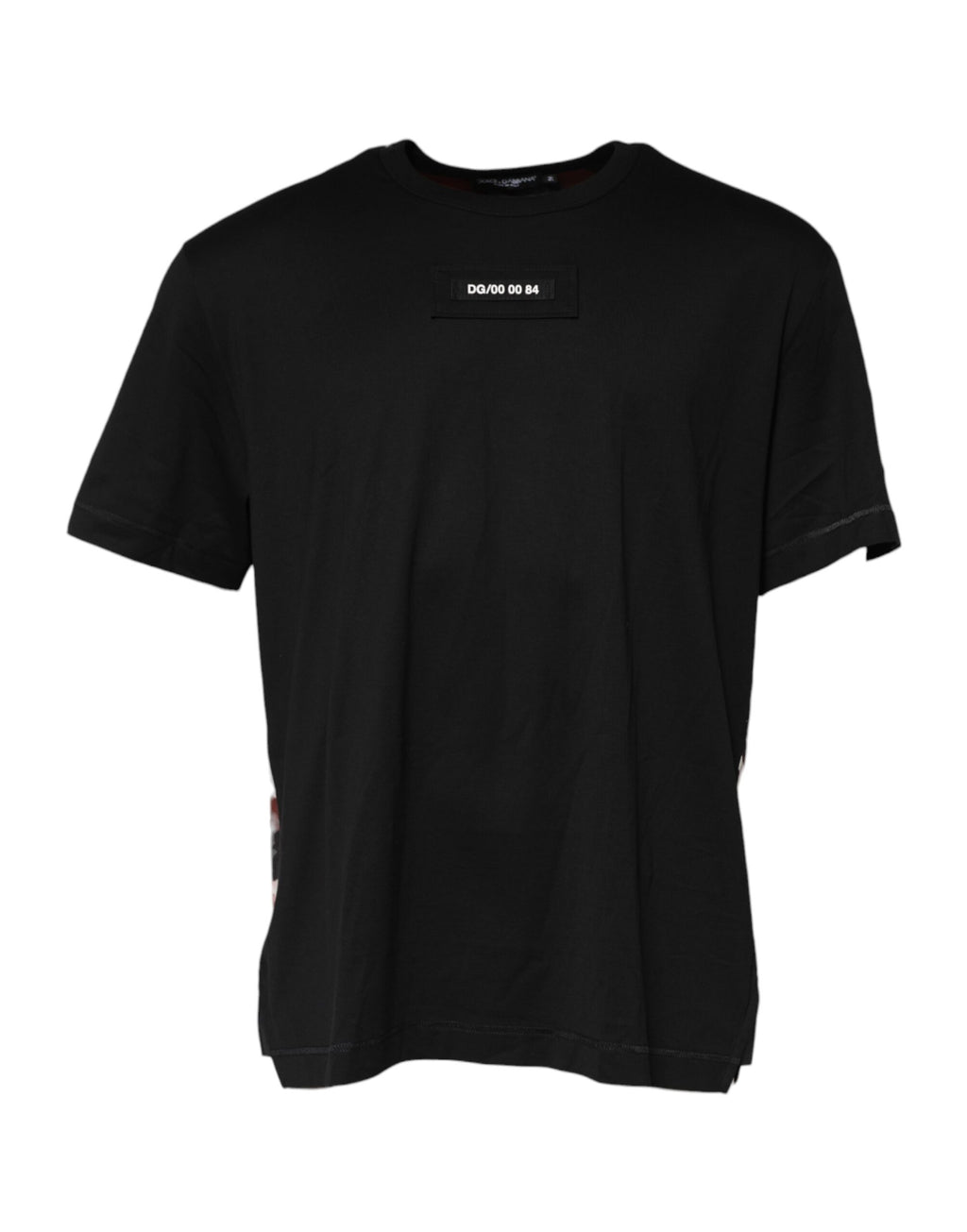 Flerfärgad kamouflage-t-shirt med rund hals