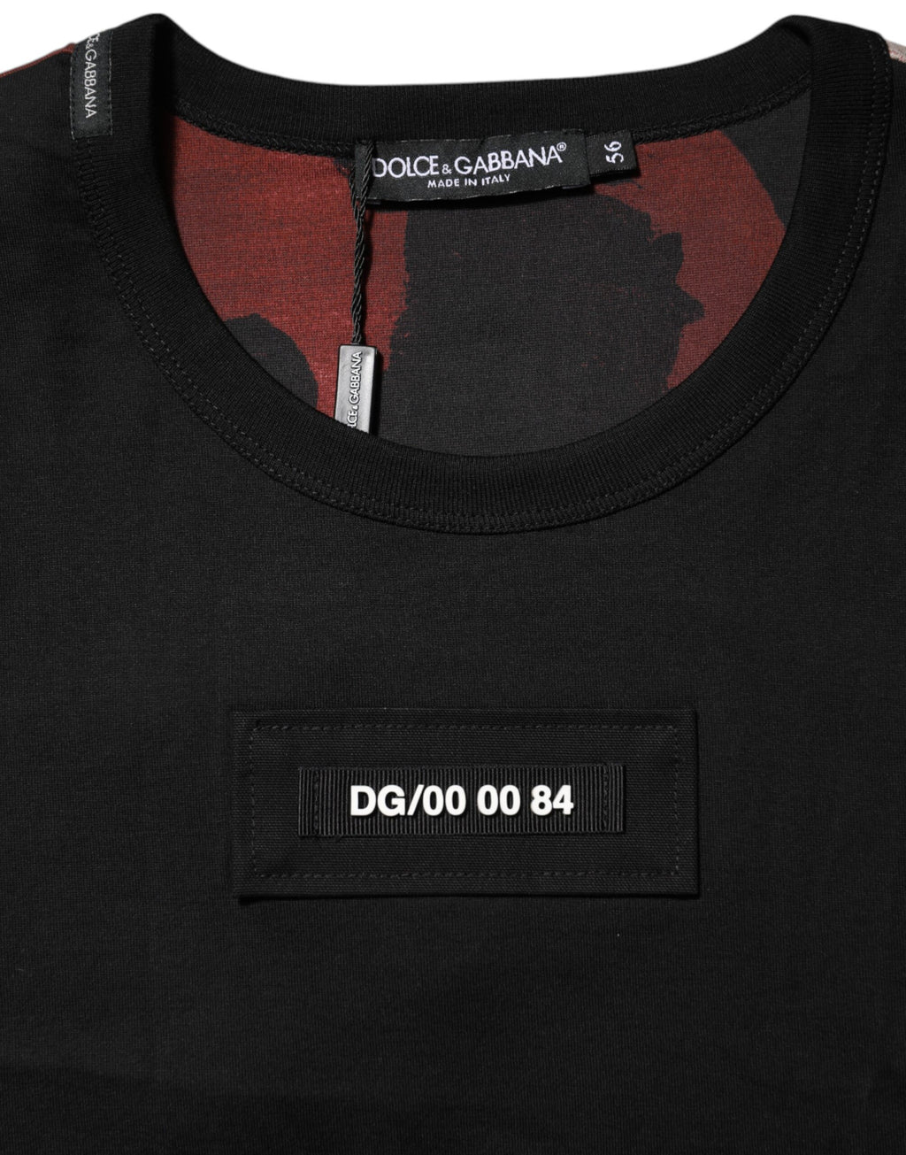 Flerfärgad kamouflage-t-shirt med rund hals